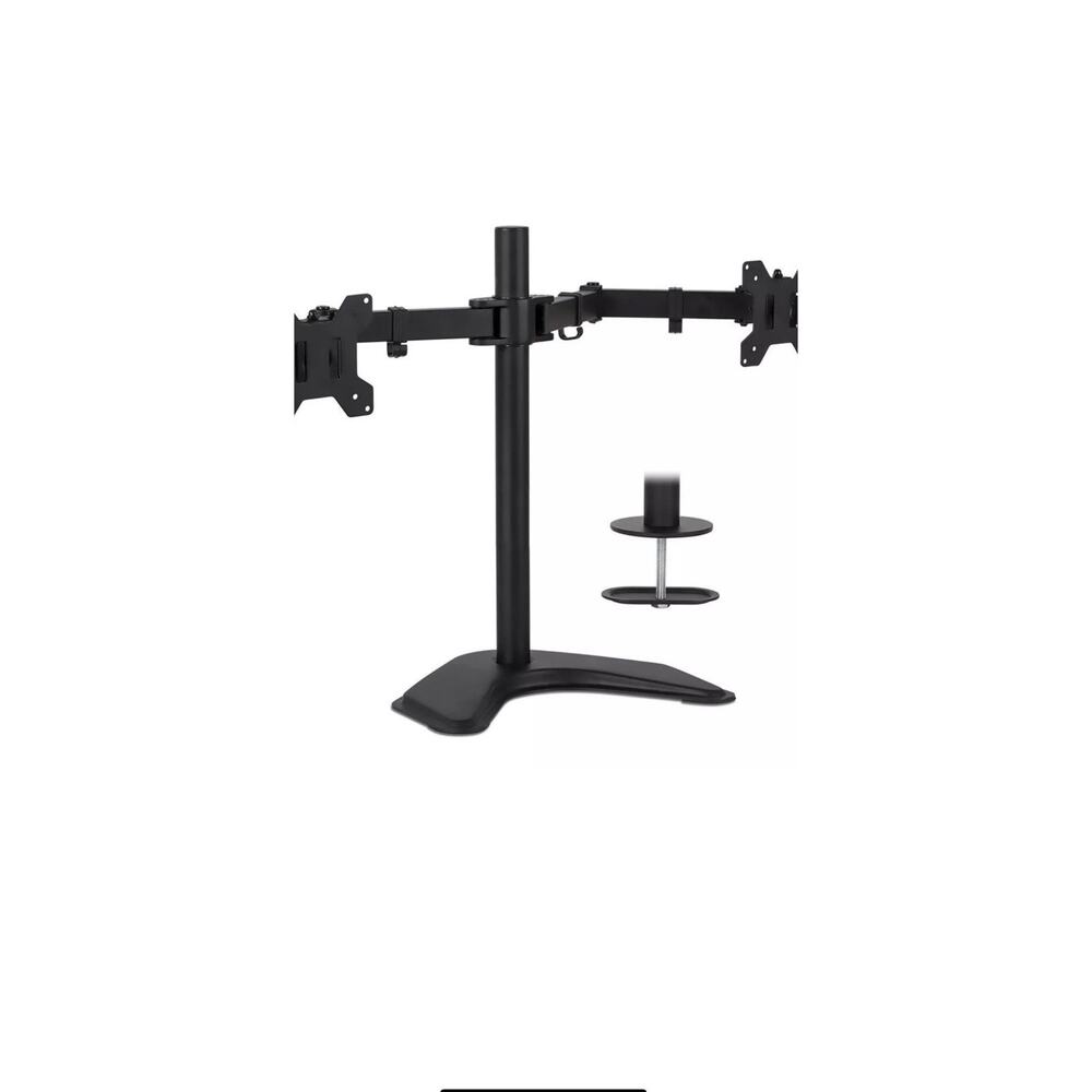VIVO STAND-V002F Dual LED LCD Monitor Free-Standing Desk Stand for 2 Screens